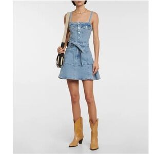 7 For All Mankind Light Blue Denim Mini Dress